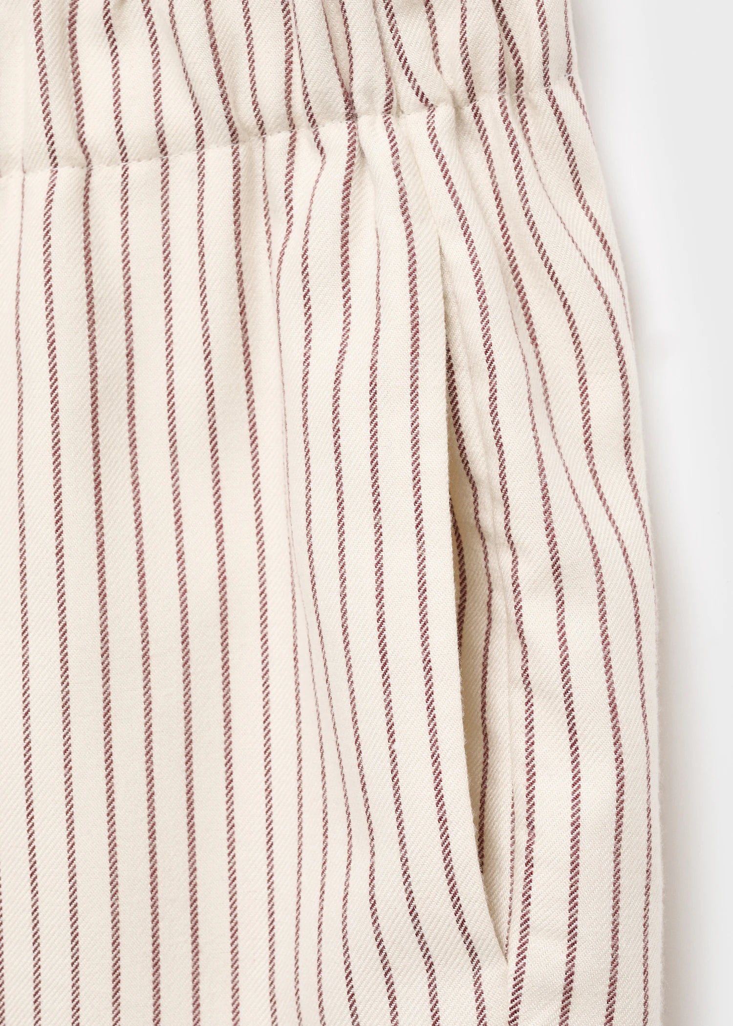 Woven Striped Flannel Trousers