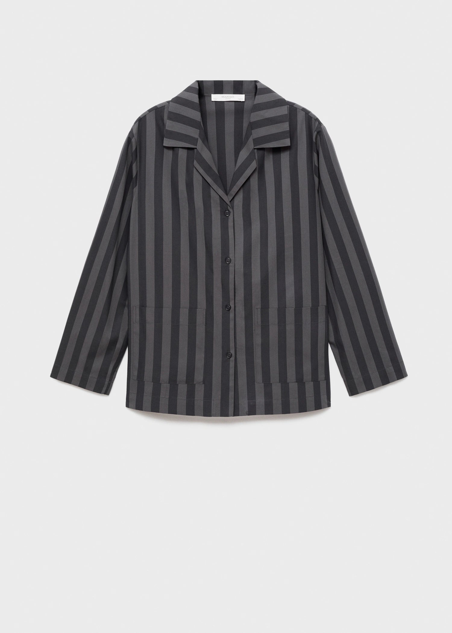 Woven Striped Pyjama Top