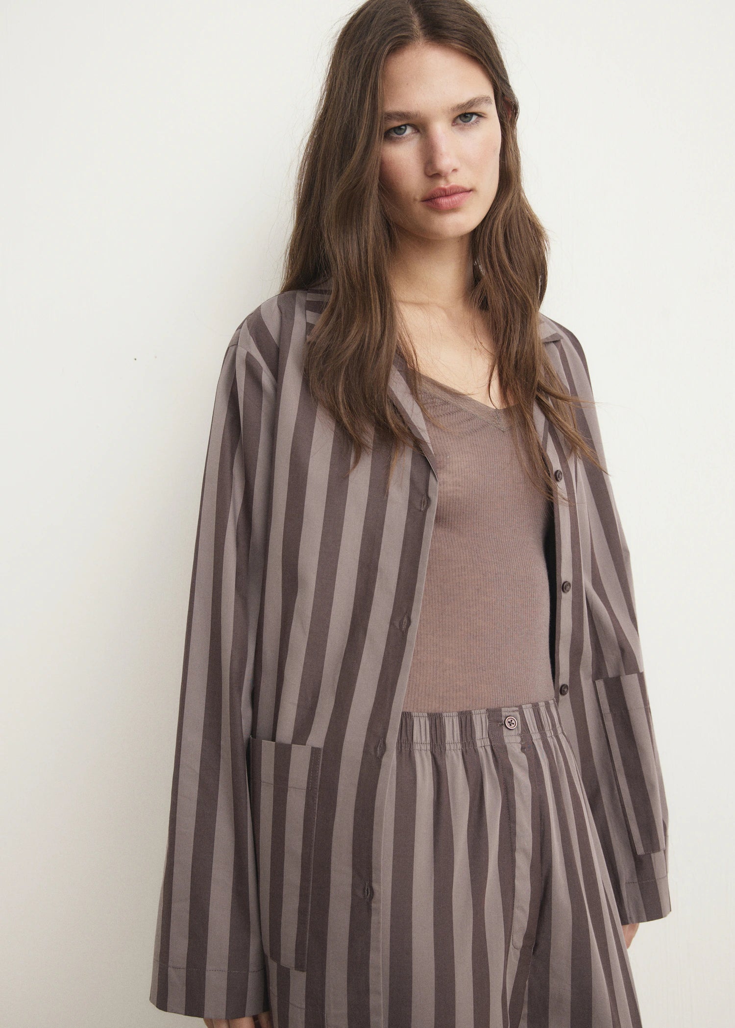 Woven Striped Pyjama Trousers