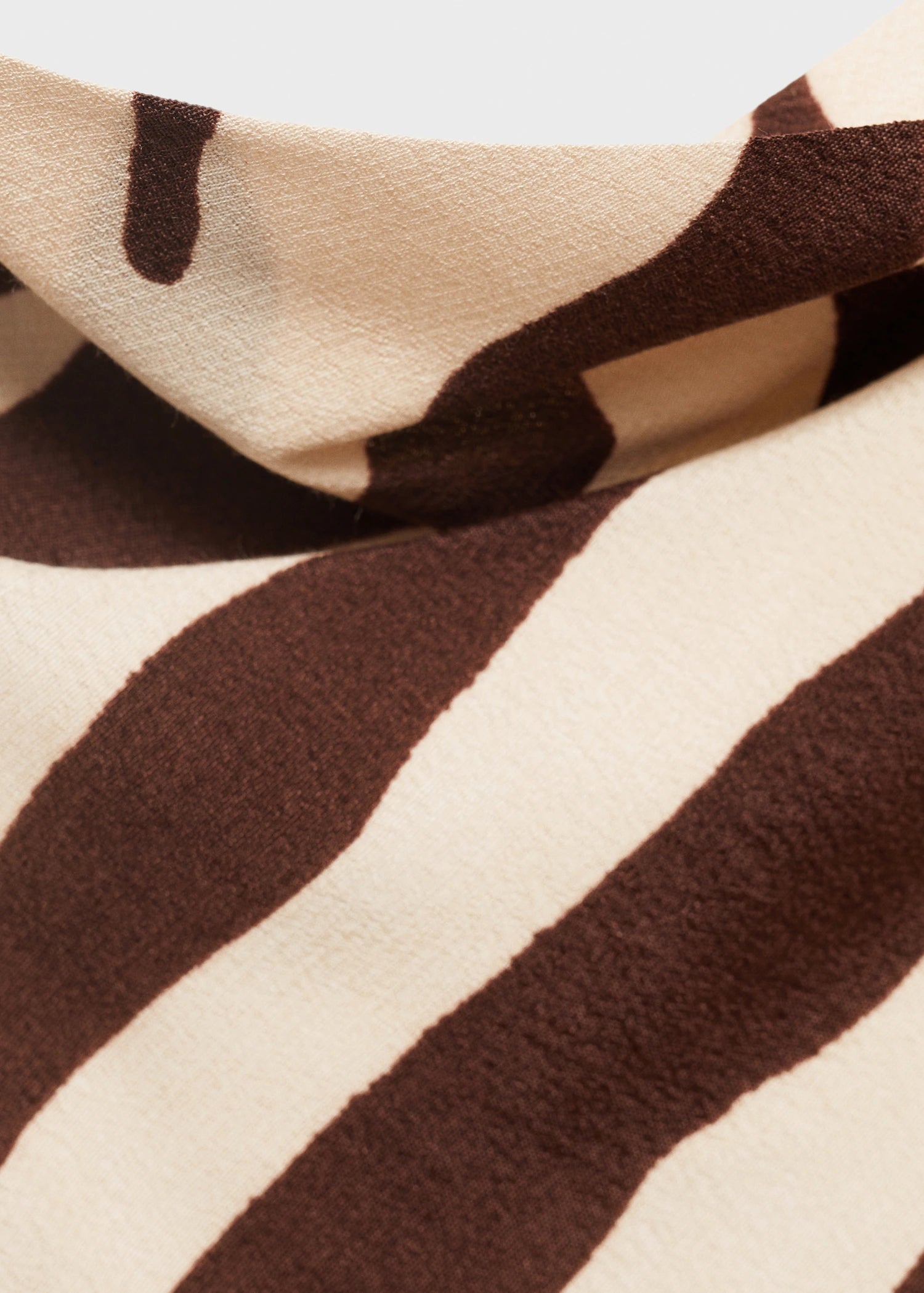 Zebra Print Dress With Draped Neckline