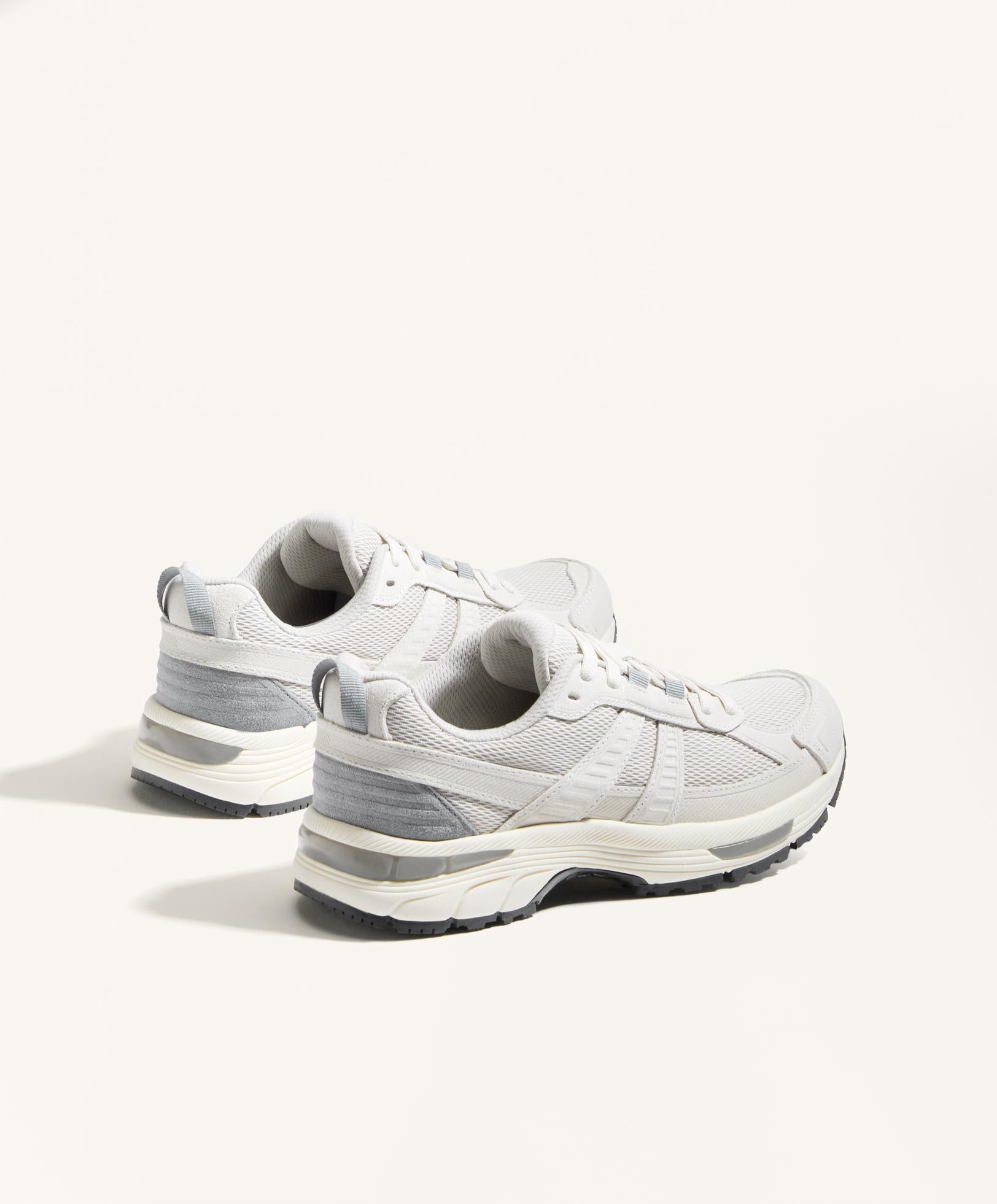 RUNNING STYLE SPLIT LEATHER TRAINERS