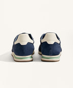NYLON TRAINERS WITH SPLIT LEATHER PIECES