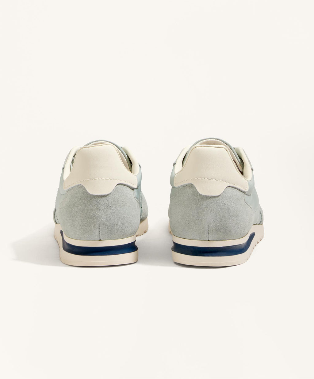 NYLON TRAINERS WITH SPLIT LEATHER PIECES