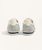 NYLON TRAINERS WITH SPLIT LEATHER PIECES