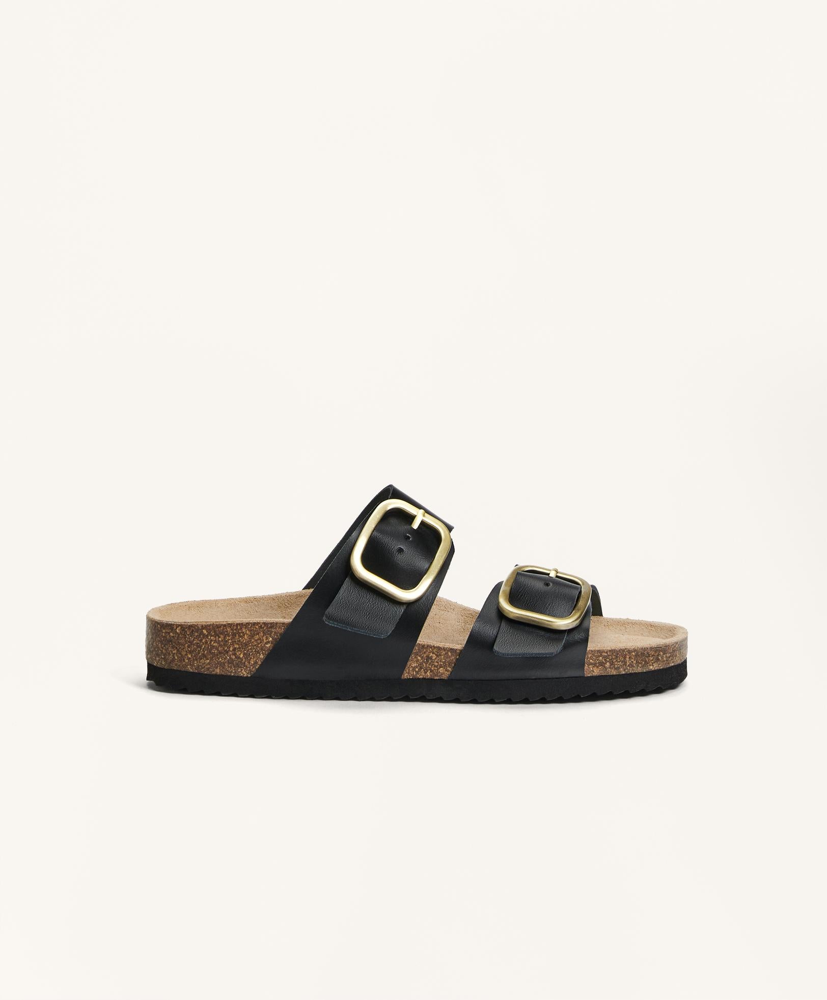 LEATHER BUCKLE SANDAL