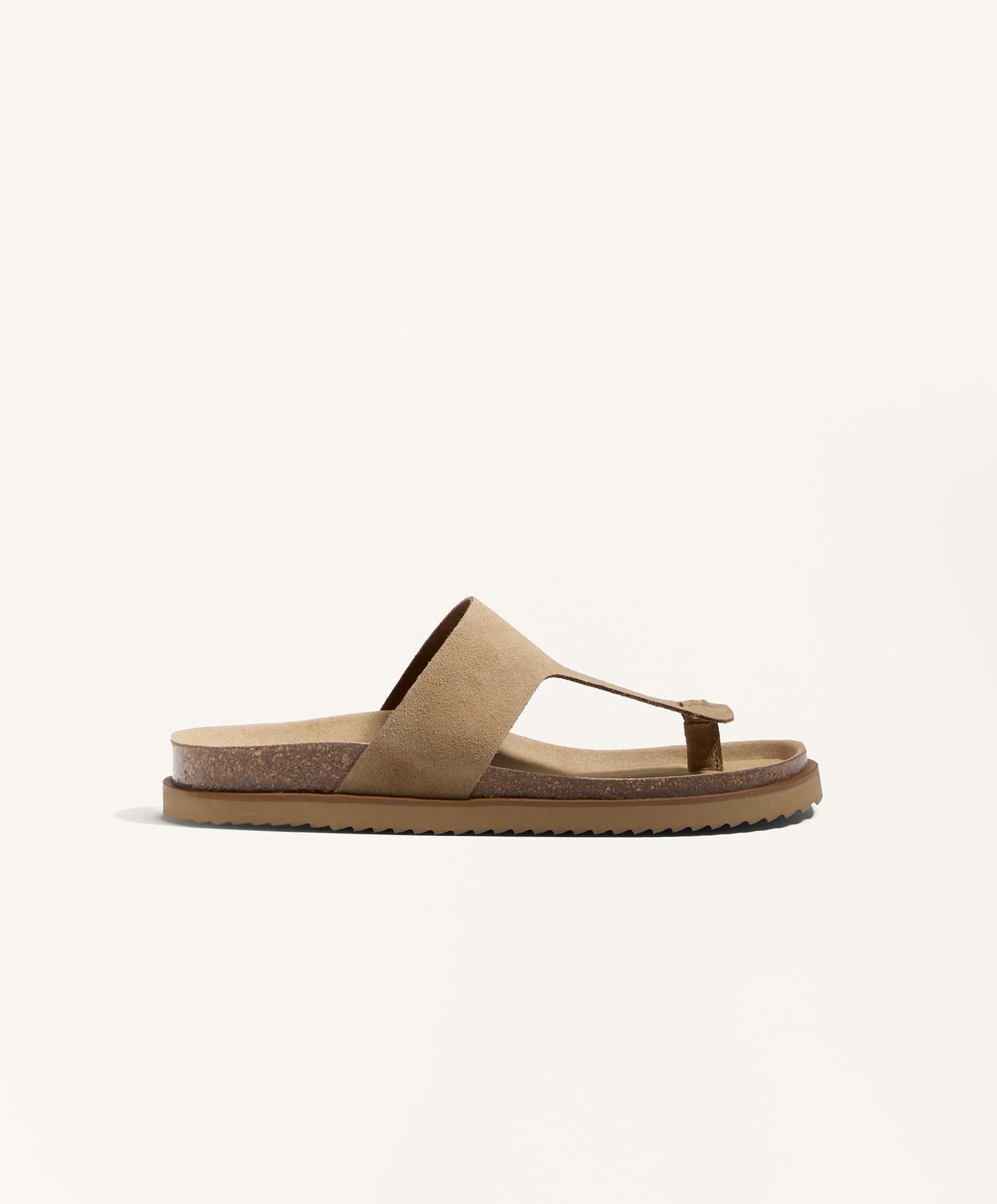 SUEDE T BAR SANDAL