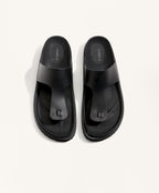 T CUT LEATHER SANDALS