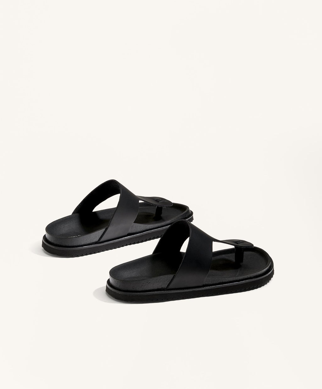 T CUT LEATHER SANDALS