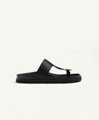 T CUT LEATHER SANDALS