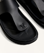 T CUT LEATHER SANDALS