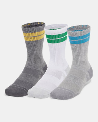 UA Performance Tech Unisex 3 Pack Crew Socks