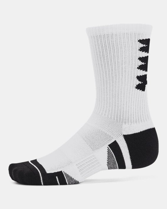UA Performance Tech Unisex 3 Pack Crew Socks