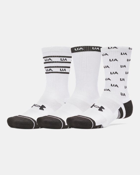 UA Performance Tech Unisex 3 Pack Crew Socks