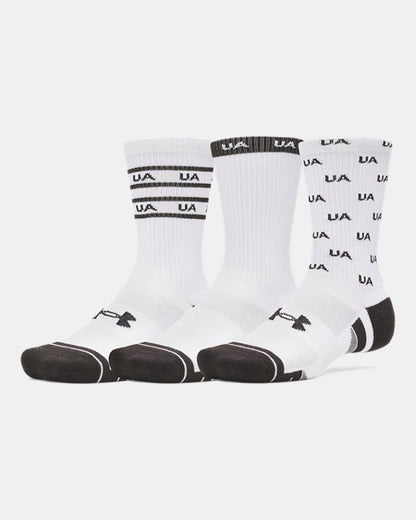 UA Performance Tech Unisex 3 Pack Crew Socks