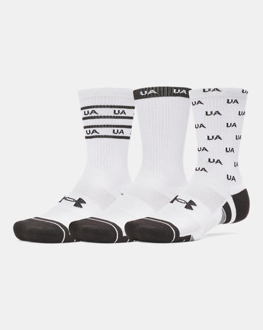 UA Performance Tech Unisex 3 Pack Crew Socks
