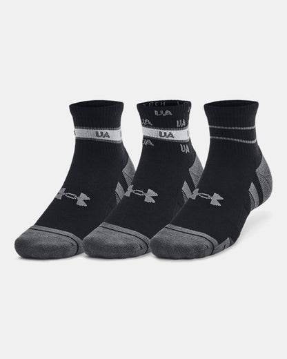 UA Performance Tech Unisex 3 Pack Quarter Socks