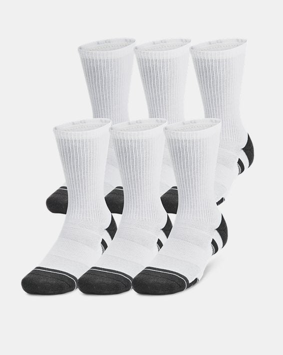 UA Performance Tech Unisex 6 Pack Crew Socks