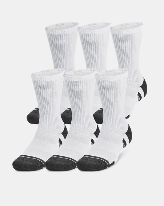 UA Performance Tech Unisex 6 Pack Crew Socks