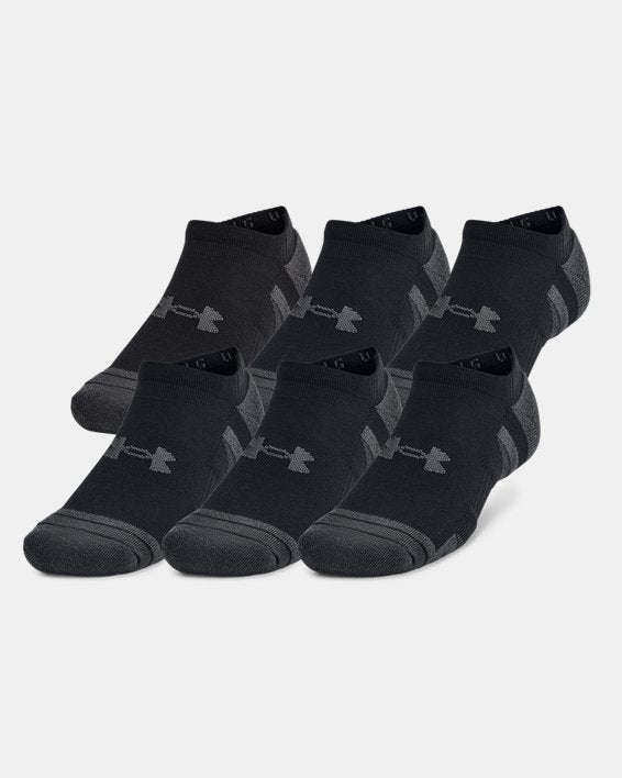 UA Performance Tech Unisex 6 Pack No Show Socks