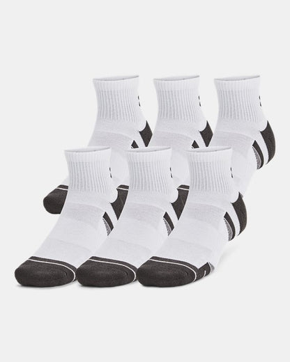 UA Performance Tech Unisex 6 Pack Quarter Socks