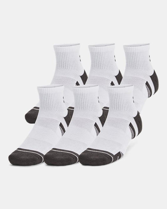 UA Performance Tech Unisex 6 Pack Quarter Socks