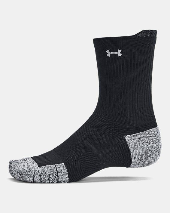 UA ArmourDry Run Cushion Unisex 3 Pack Mid Crew Socks