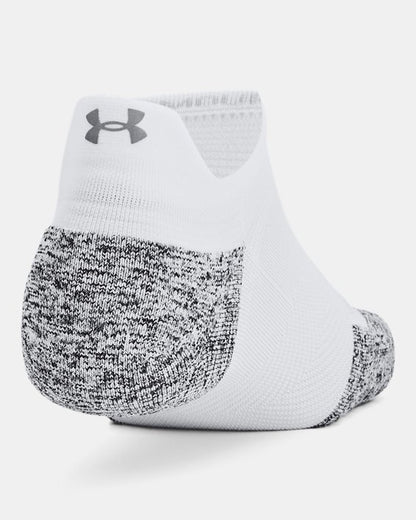 UA ArmourDry Unisex Run Cushion 3 Pack No Show Socks