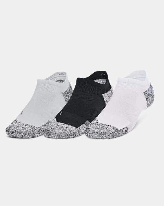 UA ArmourDry Pro Unisex 3 Pack No Show Socks