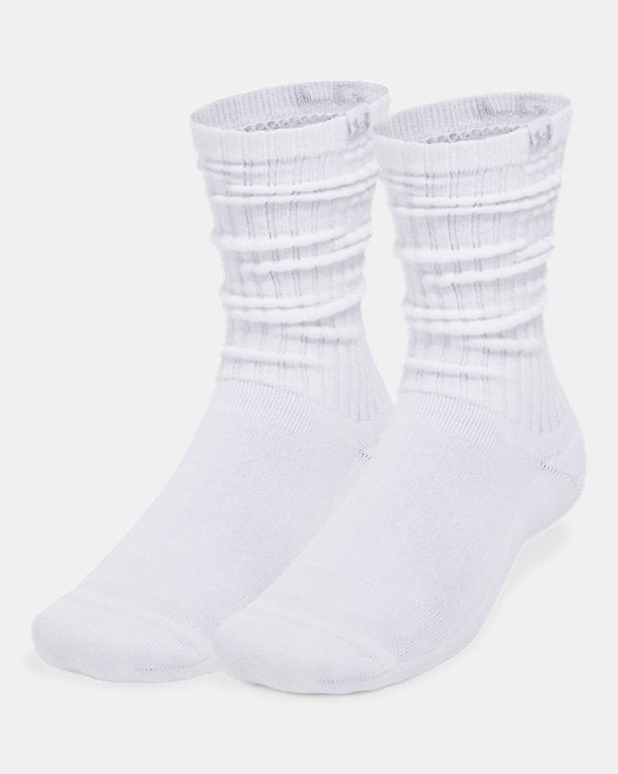 UA Sportstyle Cotton Scrunch Unisex 2 Pack Crew Socks