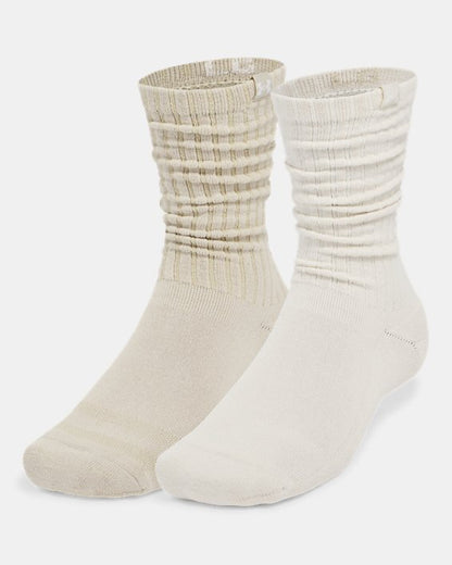 UA Sportstyle Cotton Scrunch Unisex 2 Pack Crew Socks