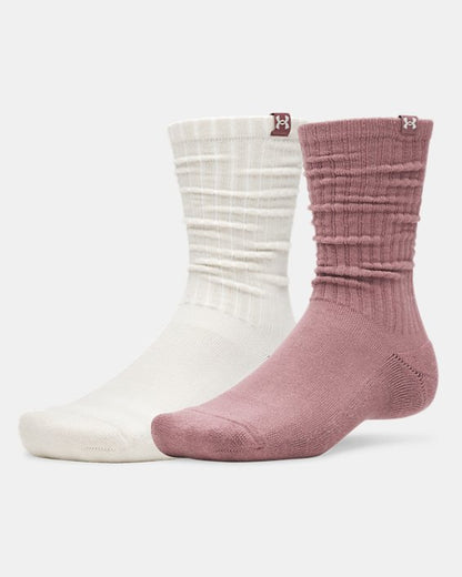 UA Sportstyle Cotton Scrunch Unisex 2 Pack Crew Socks