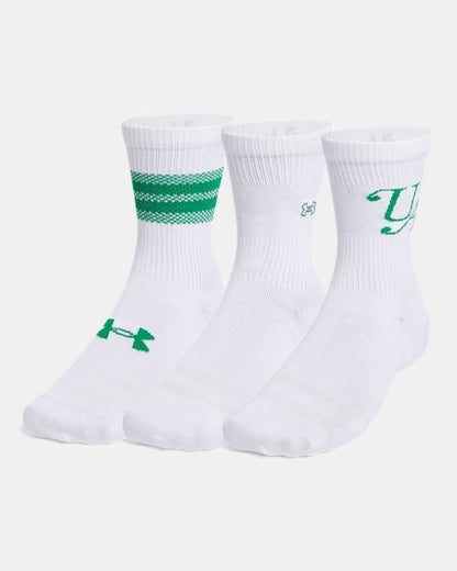 UA Sportstyle Cotton Unisex 3 Pack Crew Socks