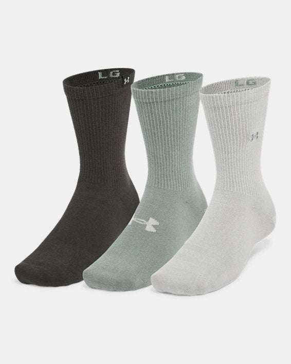 UA Sportstyle Cotton Unisex 3 Pack Crew Socks