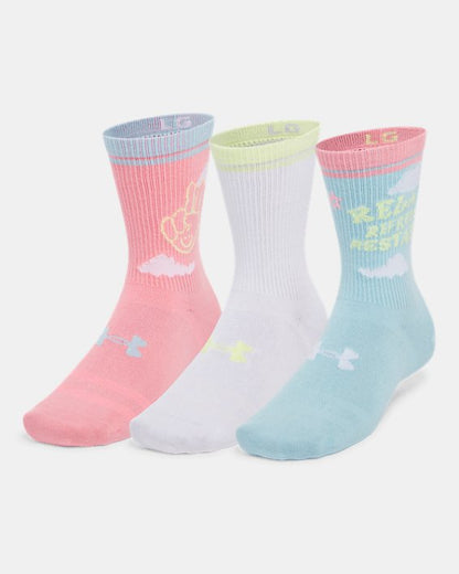 UA Sportstyle Cotton Unisex 3 Pack Crew Socks