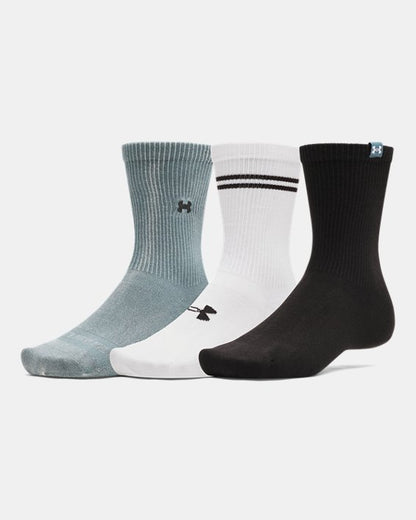 UA Sportstyle Cotton Unisex 3 Pack Crew Socks