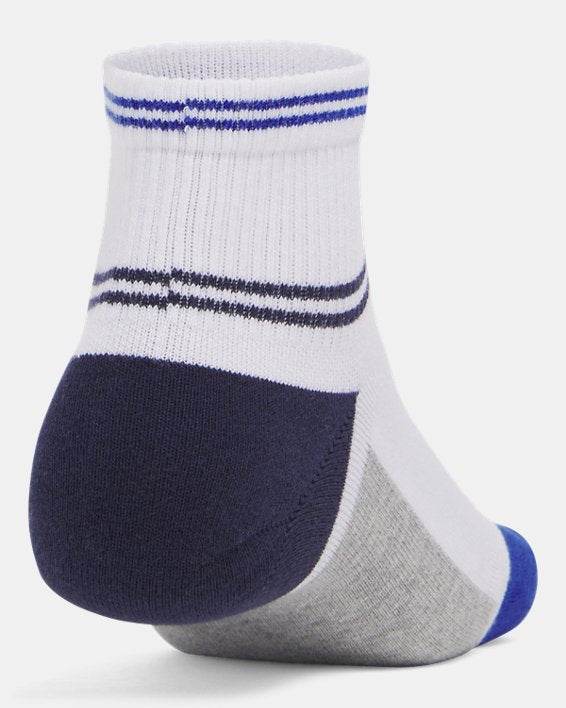 UA Sportstyle Cotton Unisex 3 Pack Quarter Socks