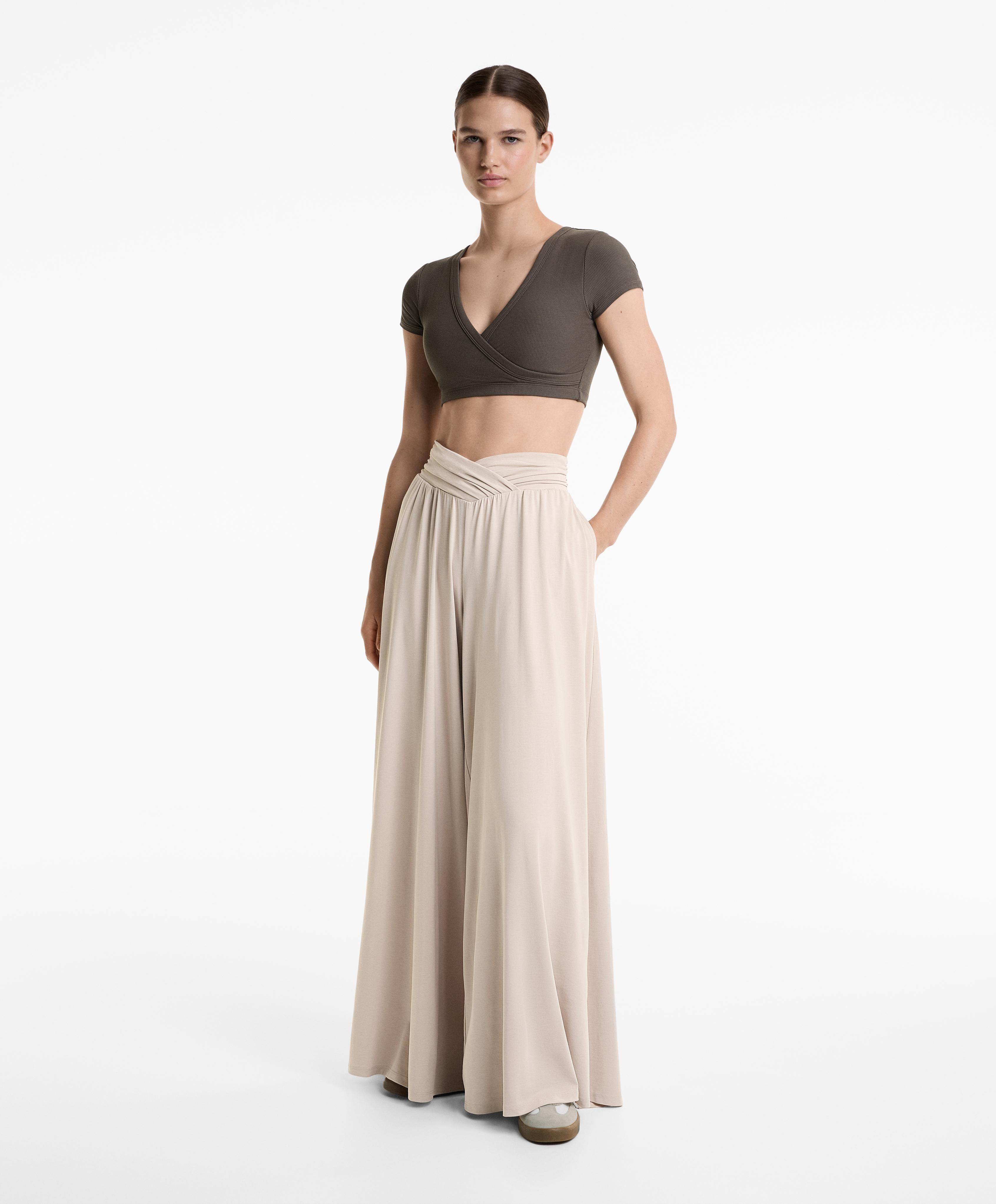 CRISS CROSS RIB TANK TOP MODAL BLEND