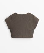 CRISS CROSS RIB TANK TOP MODAL BLEND