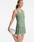 PIPING DETAIL SLEEVELESS T SHIRT