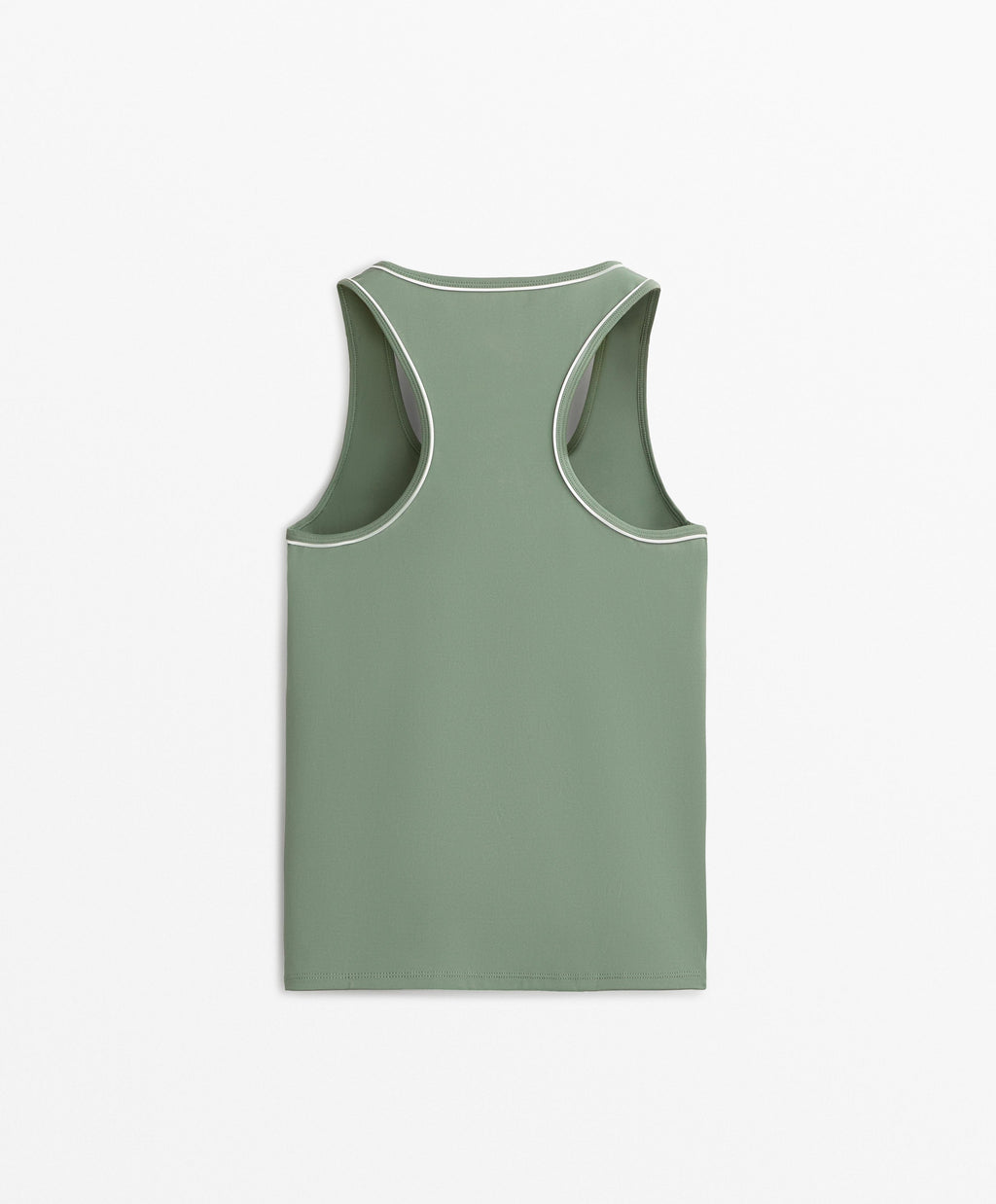 PIPING DETAIL SLEEVELESS T SHIRT