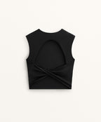 COMFORTLUX OPEN BACK TWIST TANK TOP