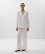 100% LINEN SIDE TIE KIMONO SHIRT