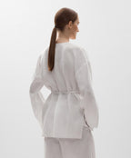 100% LINEN SIDE TIE KIMONO SHIRT