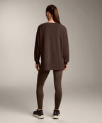 LONG SLEEVE COTTON BLEND T SHIRT.