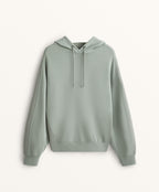 BOXY RIB DETAIL HOODIE IN SOFT MODAL