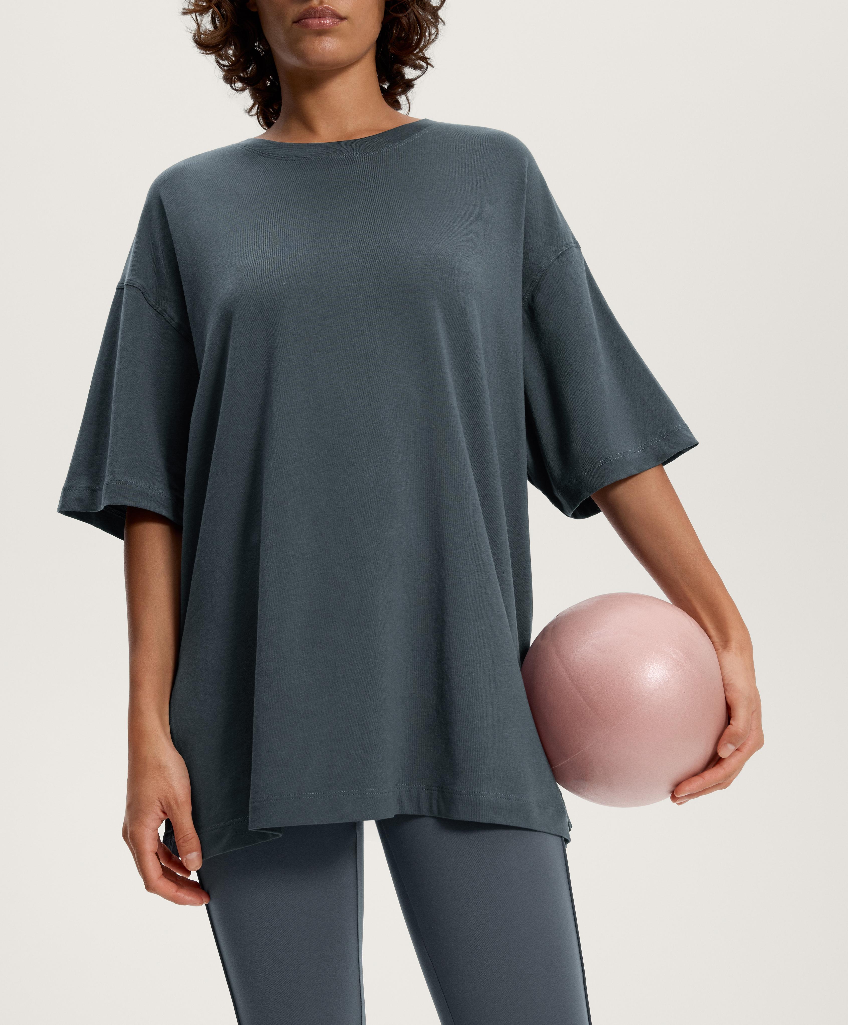 SHORT SLEEVE COTTON BLEND T SHIRT