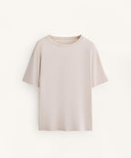 SHORT SLEEVE COTTON BLEND T SHIRT