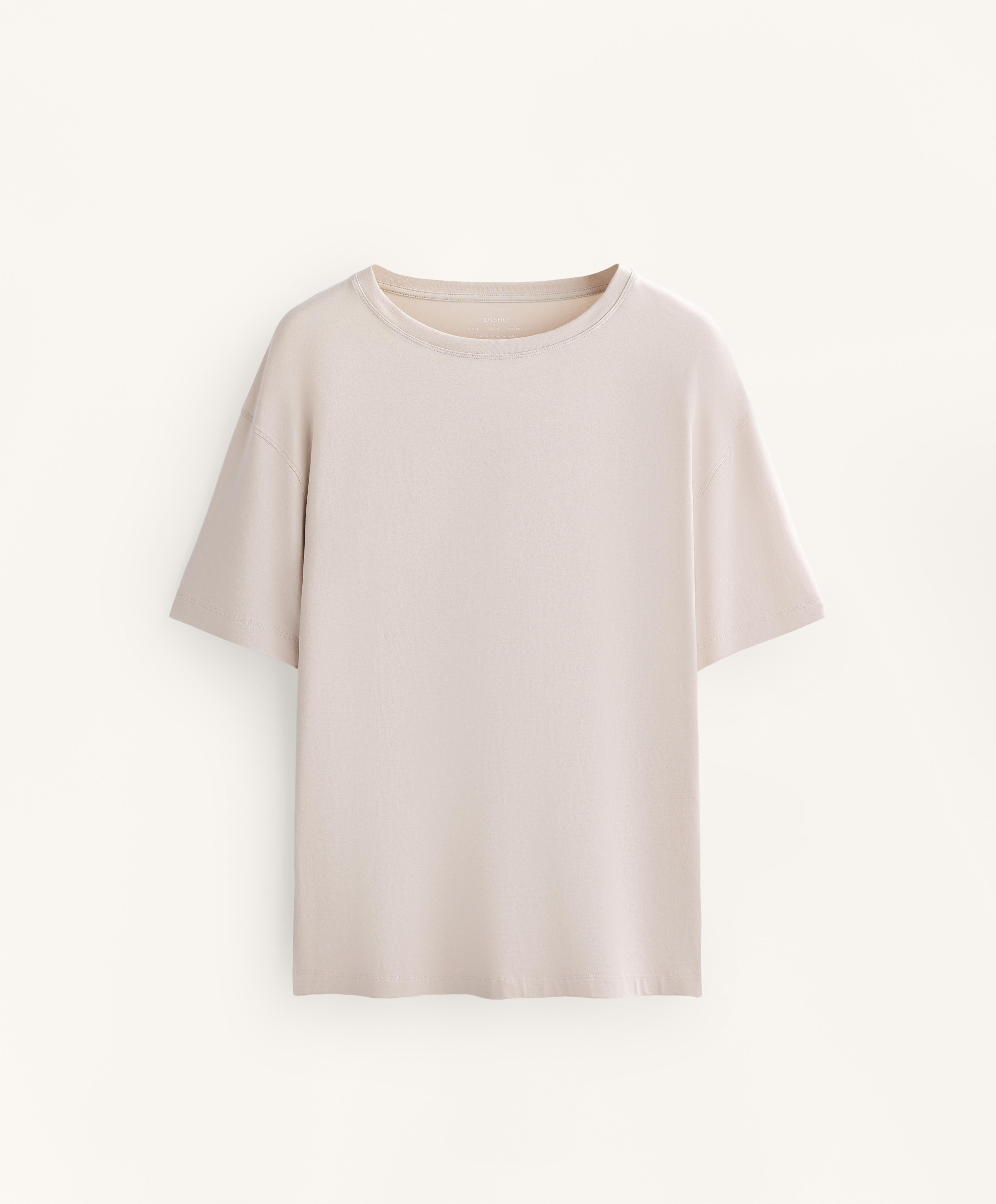 SHORT SLEEVE COTTON BLEND T SHIRT