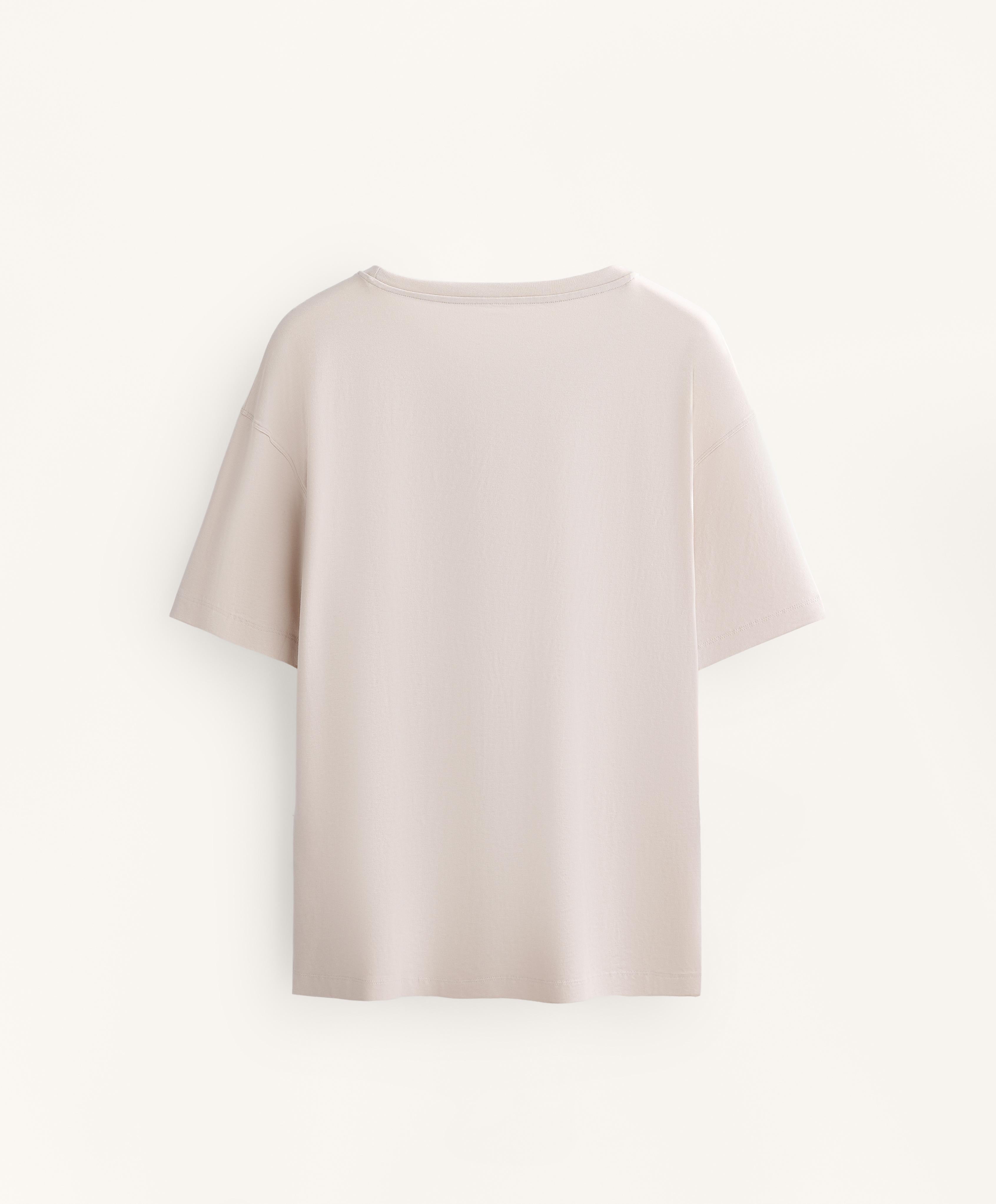 SHORT SLEEVE COTTON BLEND T SHIRT