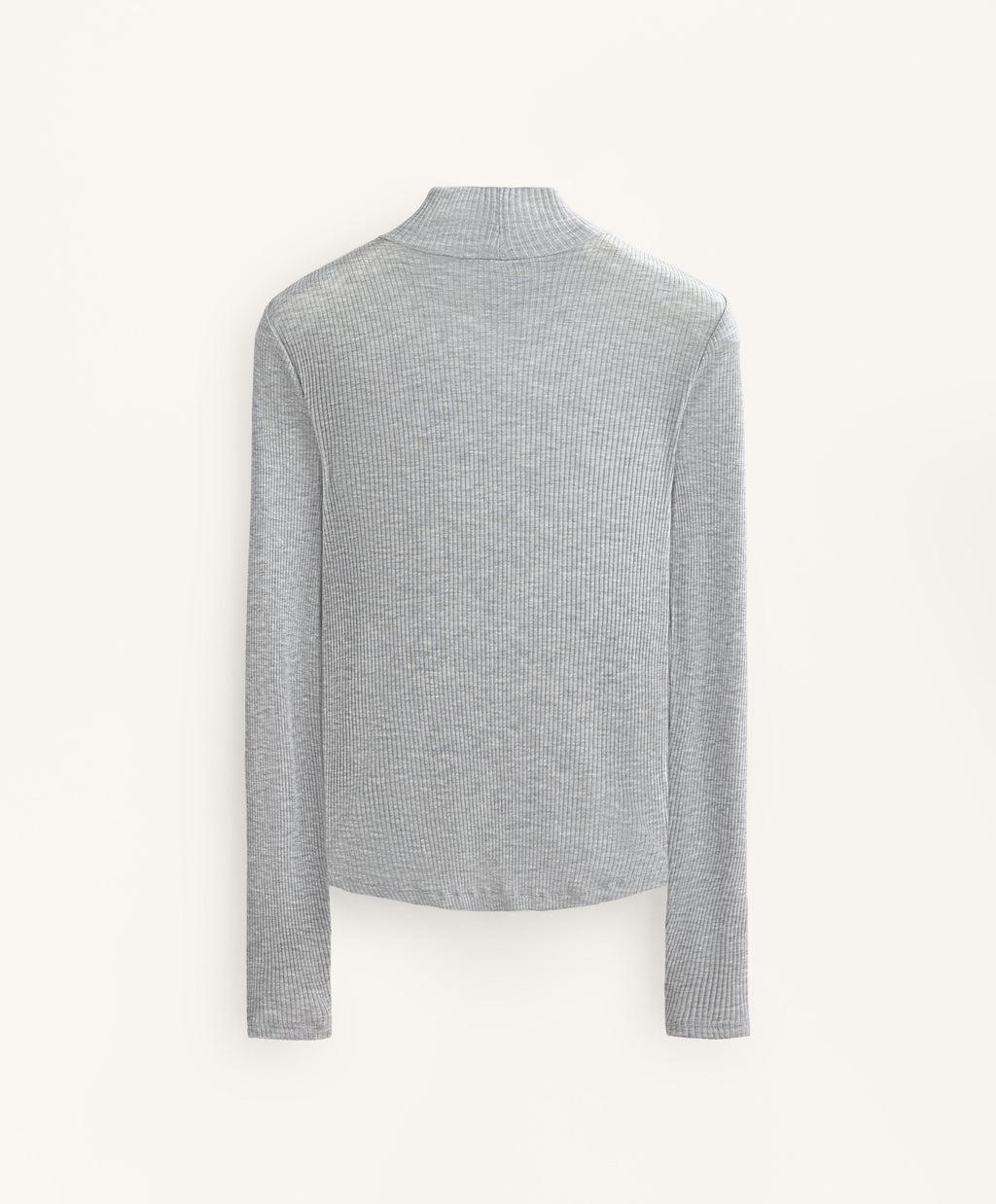 HIGH NECK RIB T SHIRT WITH LYOCELL